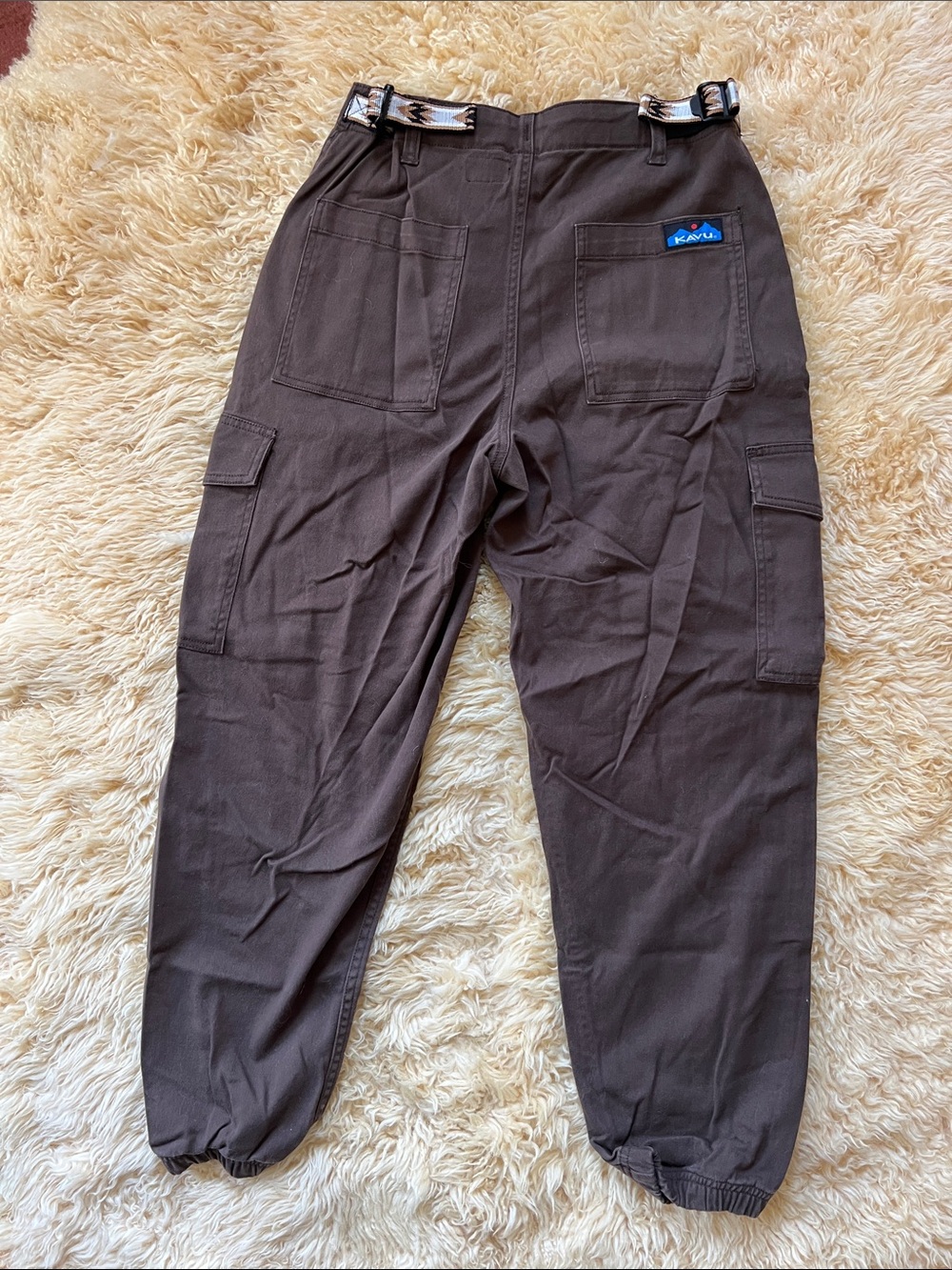 Kavu Dark Brown Women’s Cargo Pants with Utility Pockets